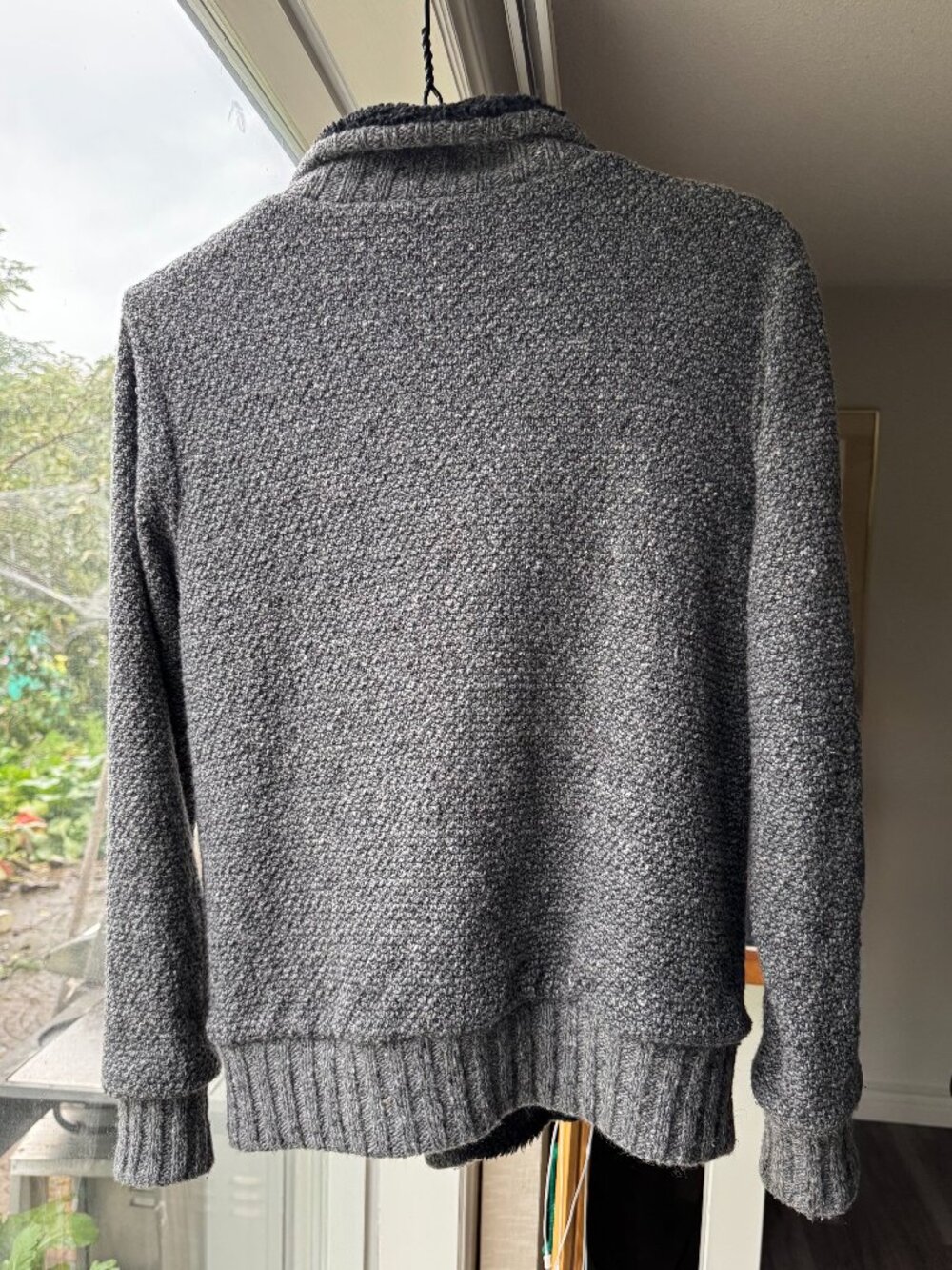 Zara Man Gray Wool-Blend Sherpa-lined Jacket, Size M, Made in Italy - Picture 4 of 8